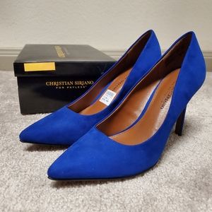 Blue high heels